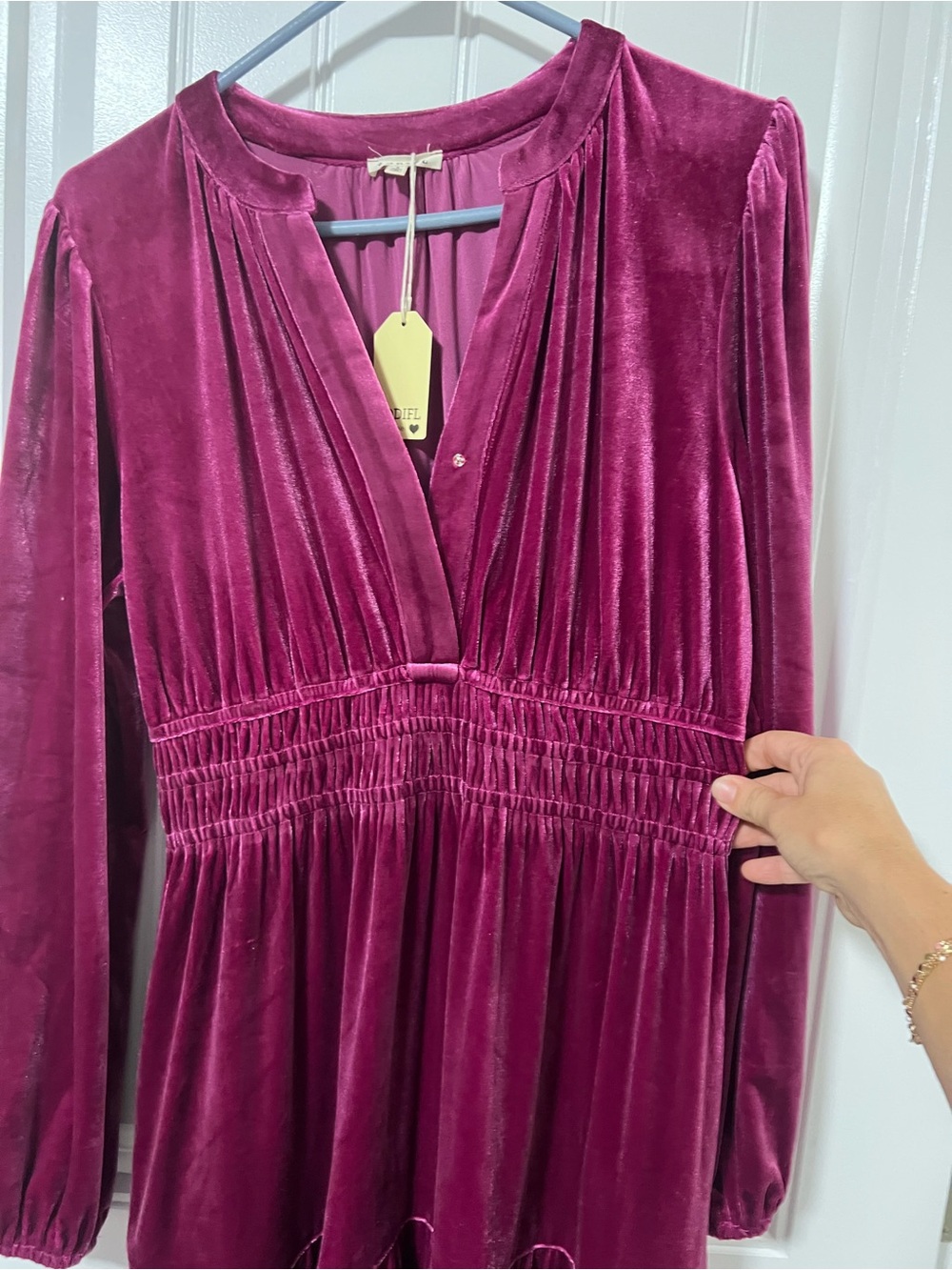 Jodifl Crushing On You Velvet Tiered Maxi Dress NWT